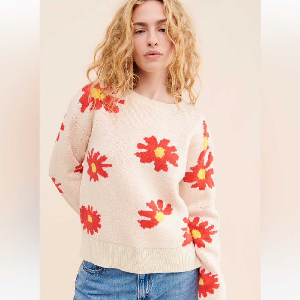 Anthropologie Flower Mod Sweater - Picture 3 of 5